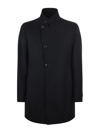 Tagliatore Gordon Asymmetric-fastening Parka Coat In Black