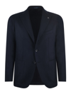 Tagliatore Stretch Blazer Single Breasted In Blue