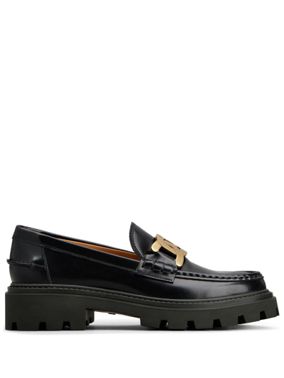 TOD'S TOD'S FLAT SHOES BLACK