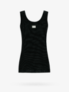 Dolce & Gabbana Logo-plaque U-neck Tank Top In Black