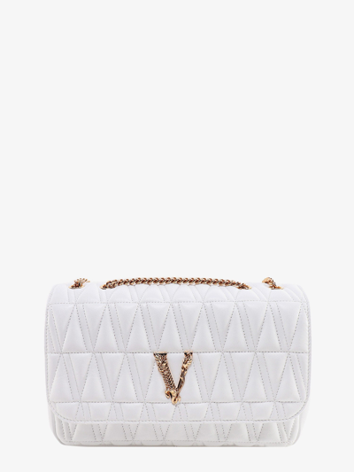 Versace Woman Virtus Woman White Shoulder Bags