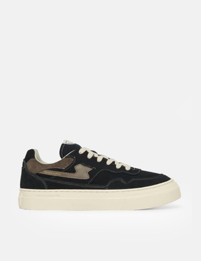 Stepney Workers Club Pearl S-strike Suede Sneakers In Black