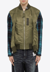 Miharayasuhiro Maison Mihara Yasuhiro Hollowed-out Khaki Bomber Jacket Men In Orange