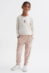 REISS KORA - CAMEL SENIOR RELAXED CORDUROY DRAWSTRING TROUSERS, UK 10-11 YRS