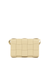 Bottega Veneta Intrecciato Leather Crossbody Bag In Porridge-gold