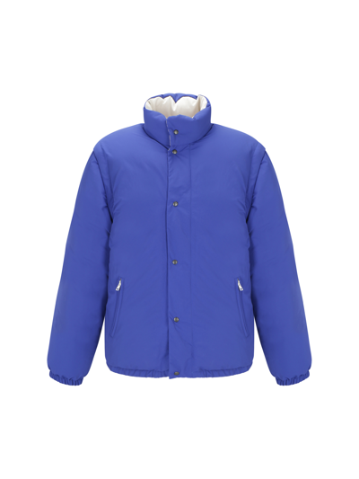 Gucci Detachable Sleeved Puffer Jacket In Blueprint/mix