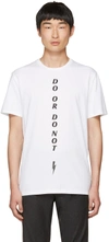 NEIL BARRETT NEIL BARRETT WHITE DO OR DO NOT T-SHIRT