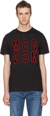 MCQ BY ALEXANDER MCQUEEN Black Debossed Logo T-Shirt