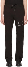 VERSACE Black Multi-Zipper Lounge Pants