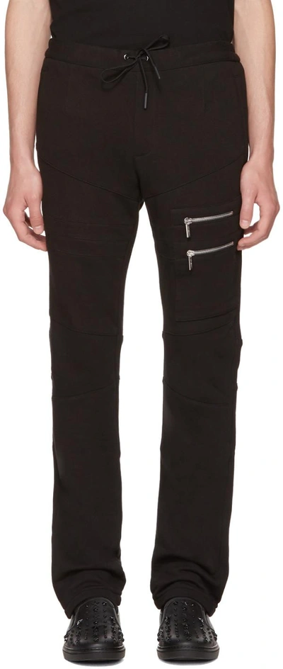 Versace Black Multi-zipper Lounge Trousers