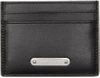 Saint Laurent Logo Plaque Leather Card Holder In Black