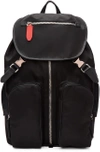 NEIL BARRETT Black Nylon Flap Backpack