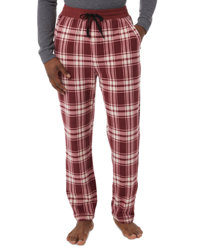 32 Degrees Men's Tapered Twill Plaid Pajama Pants In Tartan Red