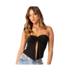 Edikted Twisted Split Front Tube Top In Black