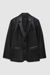 ANINE BING ANINE BING CLASSIC BLAZER IN BLACK RECYCLED LEATHER