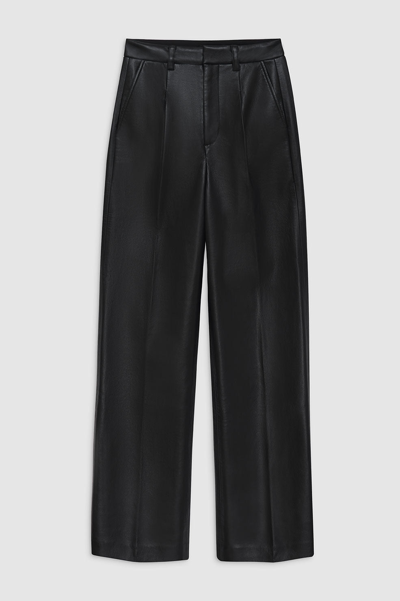 Anine Bing Carmen Trouser In Black Recycled Leather