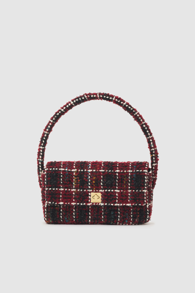 Anine Bing Nico Bag In Cherry Plaid In Red
