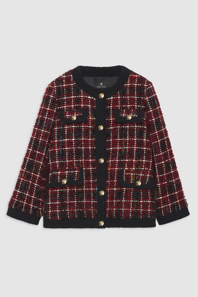 Anine Bing Lydia Wool Jacket In Red