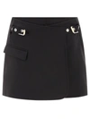 Dion Lee Functional Mini Skirt With Flap Pocket And Adjustable Straps In Black