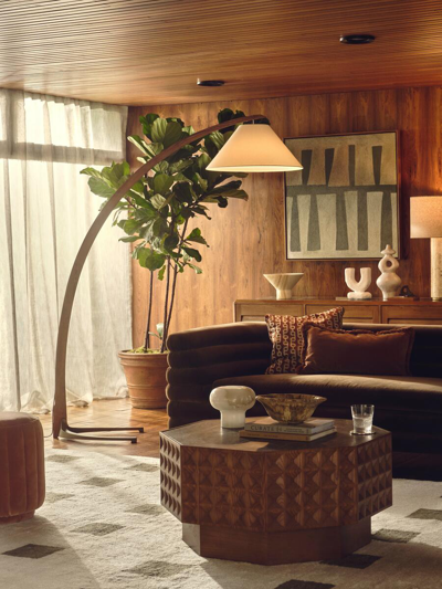 Soho Home Amara Arc Floor Lamp In Brown