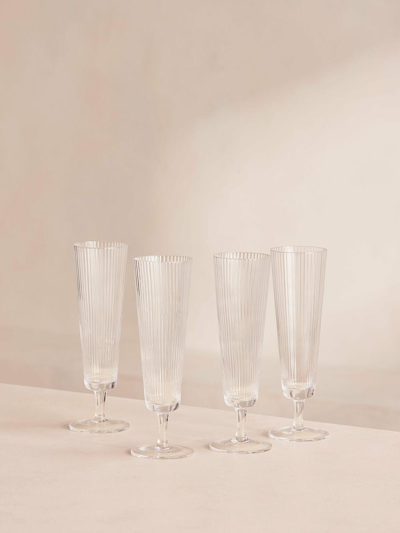 Soho Home Fluted Champagne Flute In Transparent