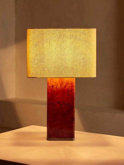 Soho Home Remi Rectangle Table Lamp In Red