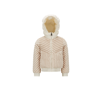 Moncler Kids' Pedrix Down Jacket White In Beige