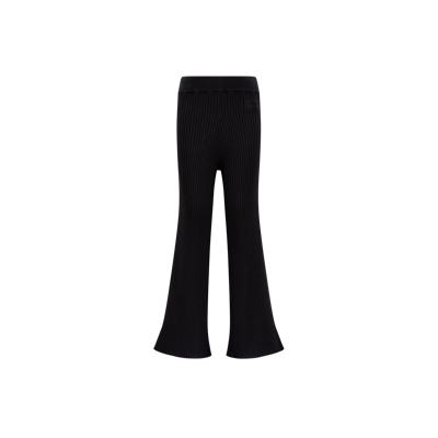 Moncler Kids' Pantalon En Maille De Laine In Black