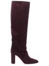 Via Roma 15 Woman Boot Plum Size 9 Leather In Purple