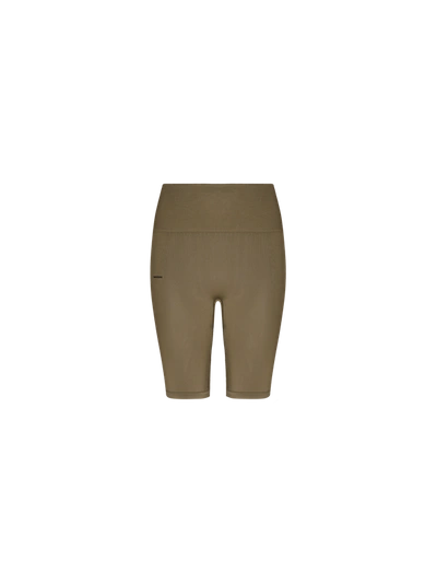 Pangaia Women's Plant-stretch Compressive Cycle Shorts — Soil Brown L
