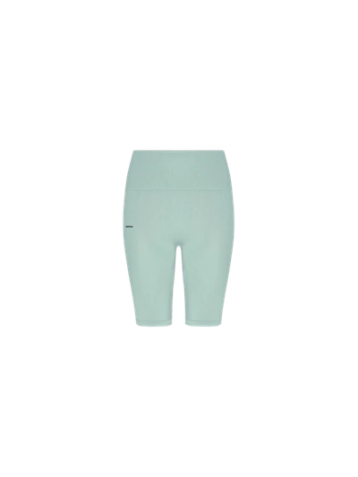 Pangaia Women's Plant-stretch Compressive Cycle Shorts — Eucalyptus Blue Xl
