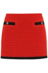 Alessandra Rich Embellished Cotton-blend Tweed Mini Skirt