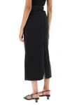 Loulou Studio Logo-patch Organic Cotton Skirt In Blue