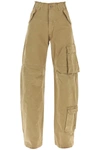 Darkpark Frayed Hem Cotton Rosalind Cargo Pants With Logo-buttons