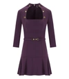Elisabetta Franchi Purple Dress With Buttons In Violet
