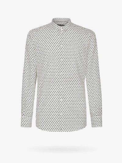 Dolce & Gabbana Dg All-over Cotton Shirt In White