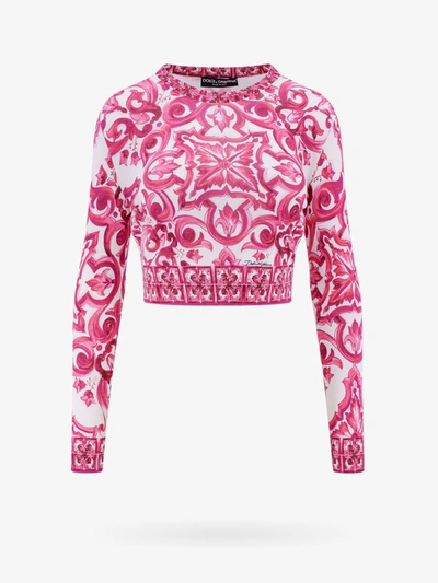 Dolce & Gabbana Maiolica Sweater In Multicolour