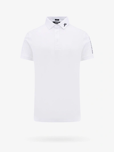 J. Lindeberg Tour Tech Logo-print Polo Shirt In White