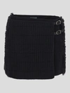 Durazzi Milano Black Stretch Polyester Mini Skirt In Black