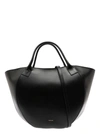 Wandler Mia Leather Tote Bag In Black