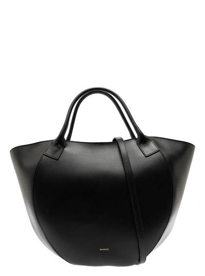 Wandler Mia Leather Tote Bag In Black