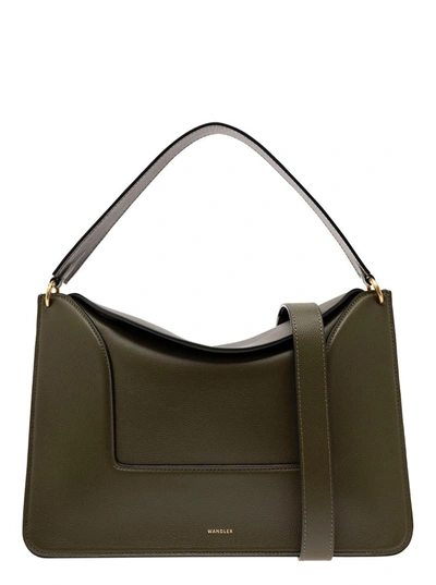 Wandler Large Penelope Leather Shoulder Bag In Green