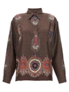 ETRO ALL OVER PRINT SHIRT SHIRT, BLOUSE BROWN