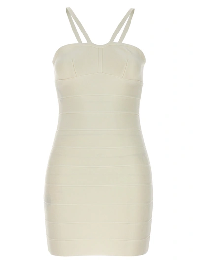 HERVE LEGER ICON DRESSES WHITE