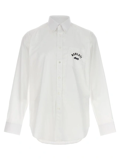 Berluti Alessandro Logo Cotton Shirt In White