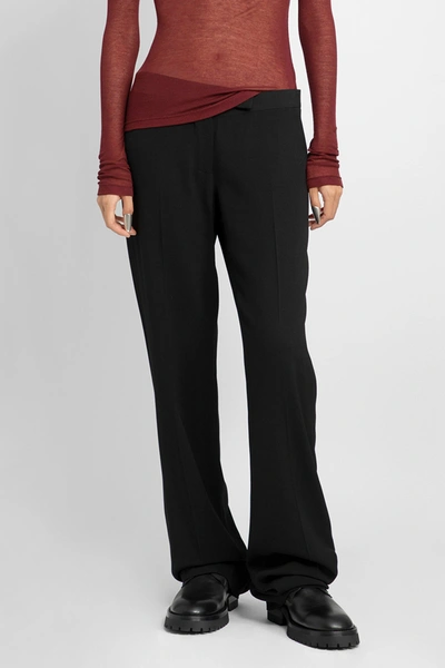 Ann Demeulemeester Woman Black Trousers