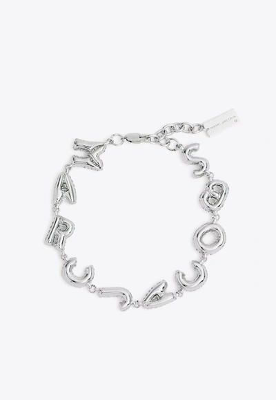 Marc Jacobs Balloon Logo Bracelet In Silver