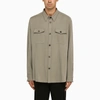 AMI ALEXANDRE MATTIUSSI AMI PARIS SHIRT WITH POCKETS IN TAUPE