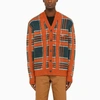 Dickies Galva Check Cardigan Bombay In Brown