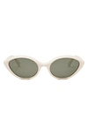 Celine Bold Three-dot Acetate Square Sunglasses In Ivory Green